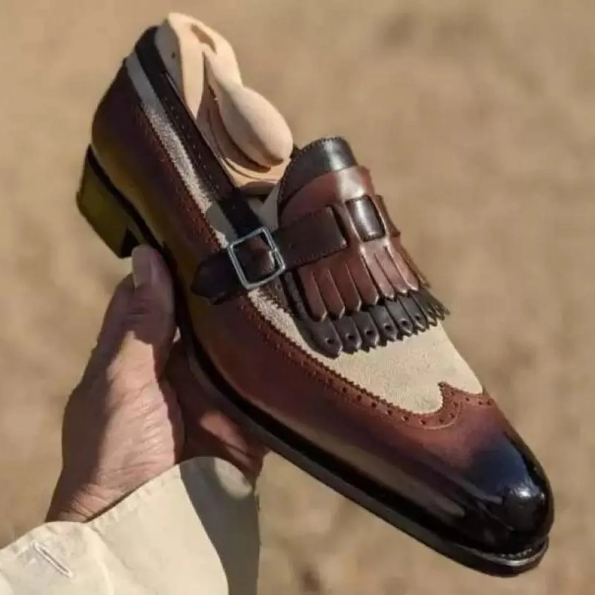 Mocassini da uomo Nappe Scarpe formali da sposa Punta tonda Slipon Primavera / autunno Scarpe da uomo d'affari Spedizione gratui
