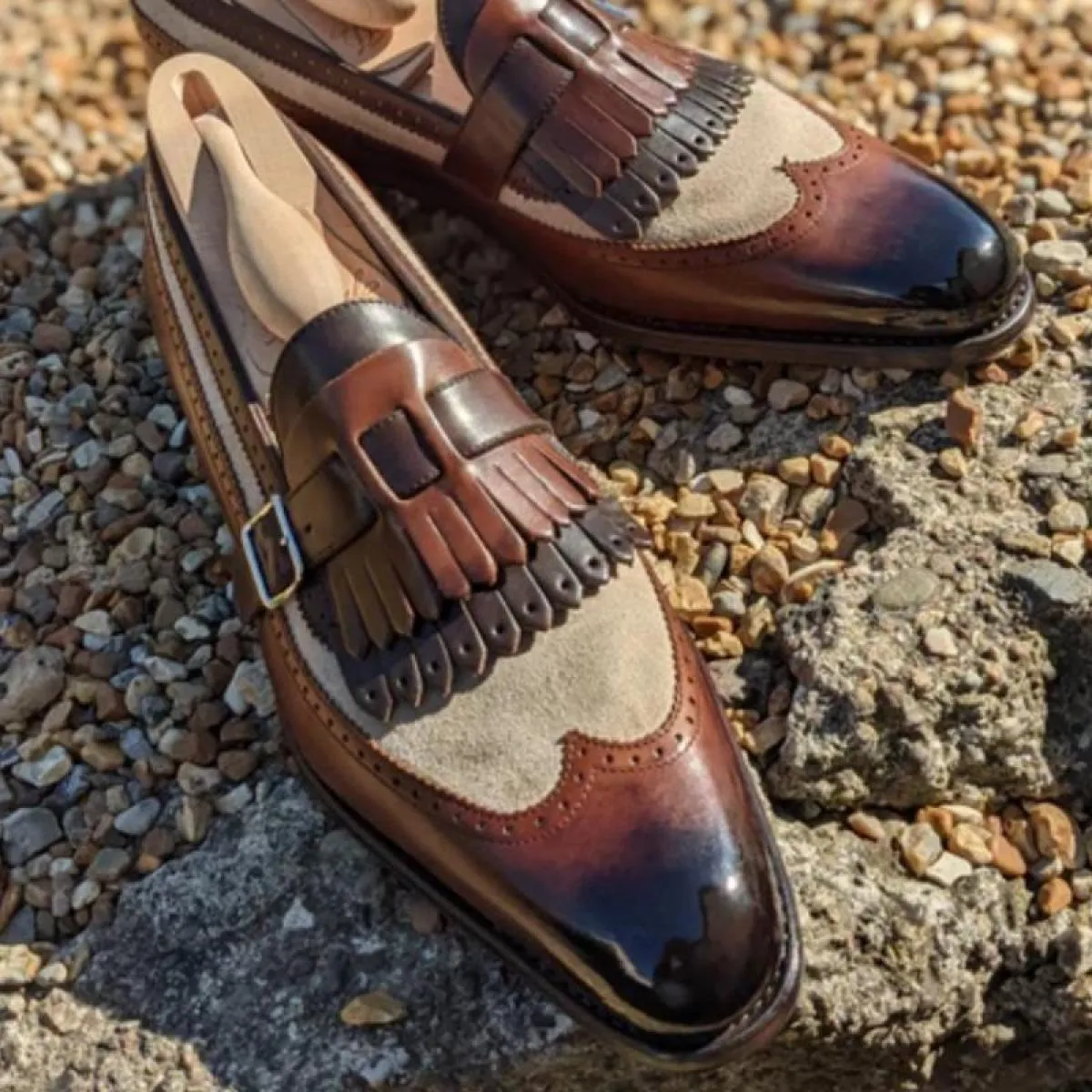 Mocassini da uomo Nappe Scarpe formali da sposa Punta tonda Slipon Primavera / autunno Scarpe da uomo d'affari Spedizione gratui
