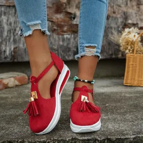 Mocassini New Nappa Autunno Striscia Fibbia Sandali sportivi da spiaggia con zeppa cava Suola morbida casual da corsa Pescatore