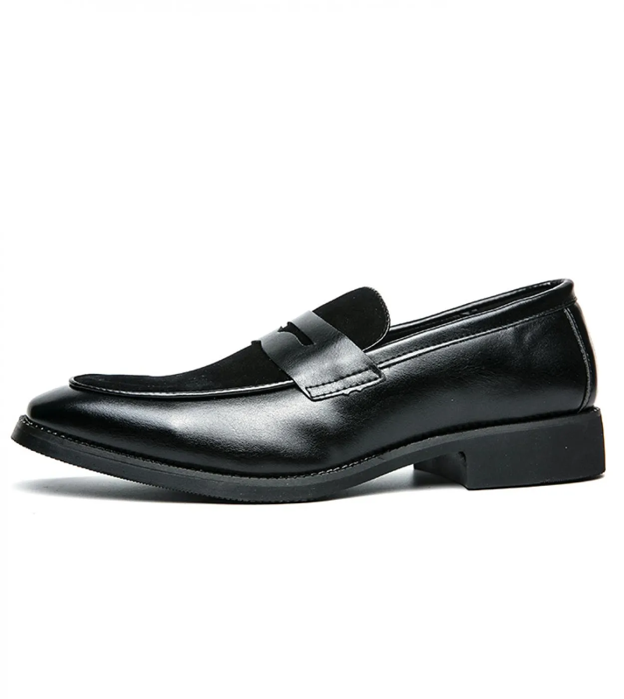 Mocassini Scarpe da uomo Cuciture Pu Finta pelle scamosciata Tinta unita Moda Business Casual Festa di nozze Maschera quotidiana
