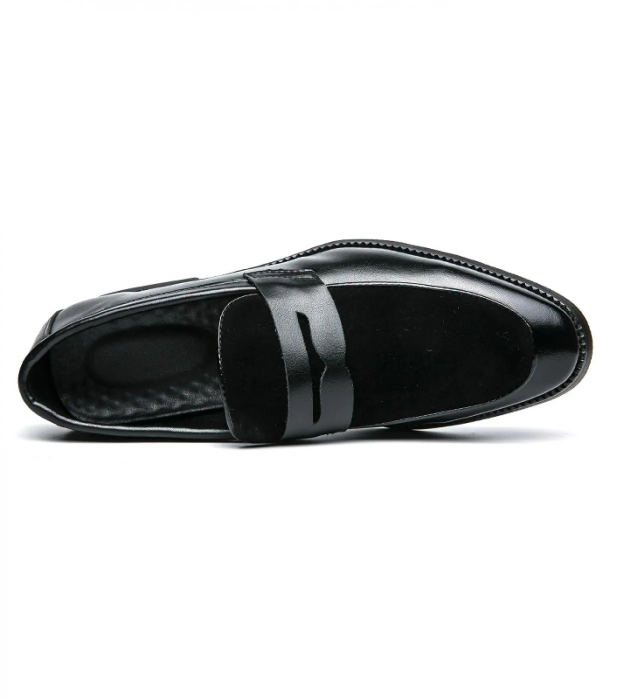 Mocassini Scarpe da uomo Cuciture Pu Finta pelle scamosciata Tinta unita Moda Business Casual Festa di nozze Maschera quotidiana