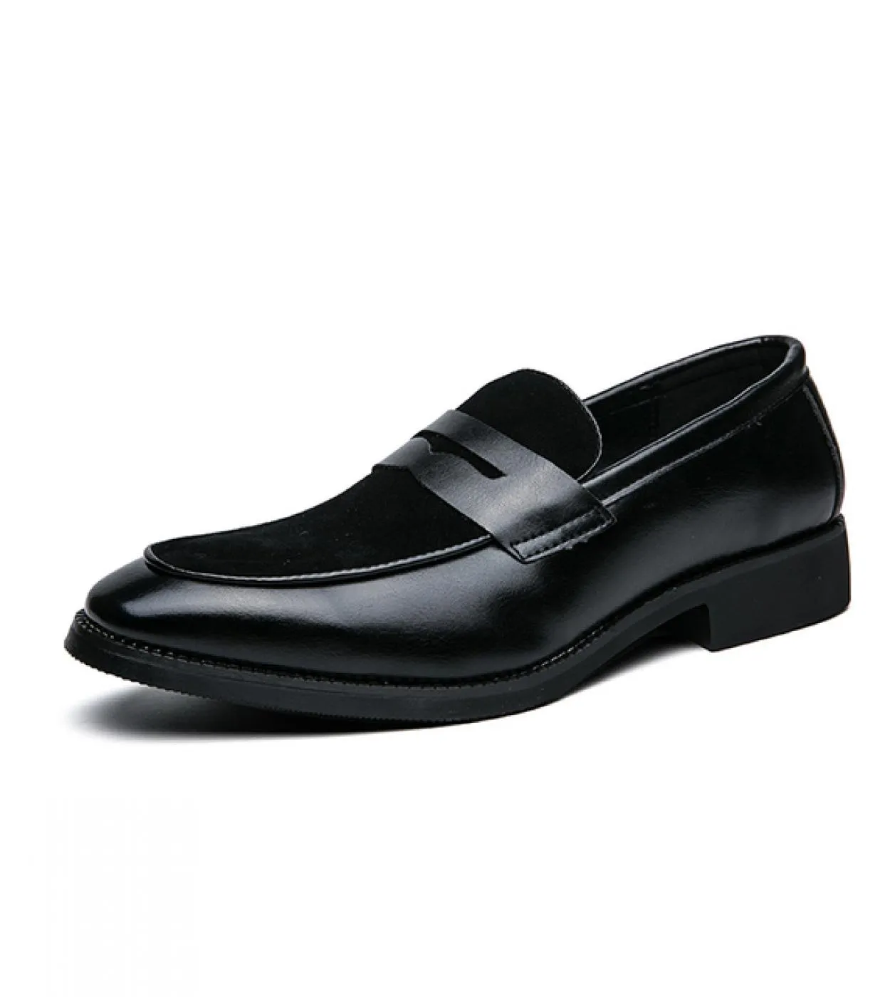 Mocassini Scarpe da uomo Cuciture Pu Finta pelle scamosciata Tinta unita Moda Business Casual Festa di nozze Maschera quotidiana