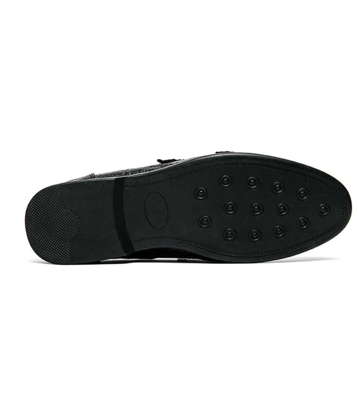 Mocassini Uomo Coccodrillo Modello Tinta unita Pu Retro Monk Doppia fibbia Moda Casual Festa di nozze Scarpe eleganti quotidiane