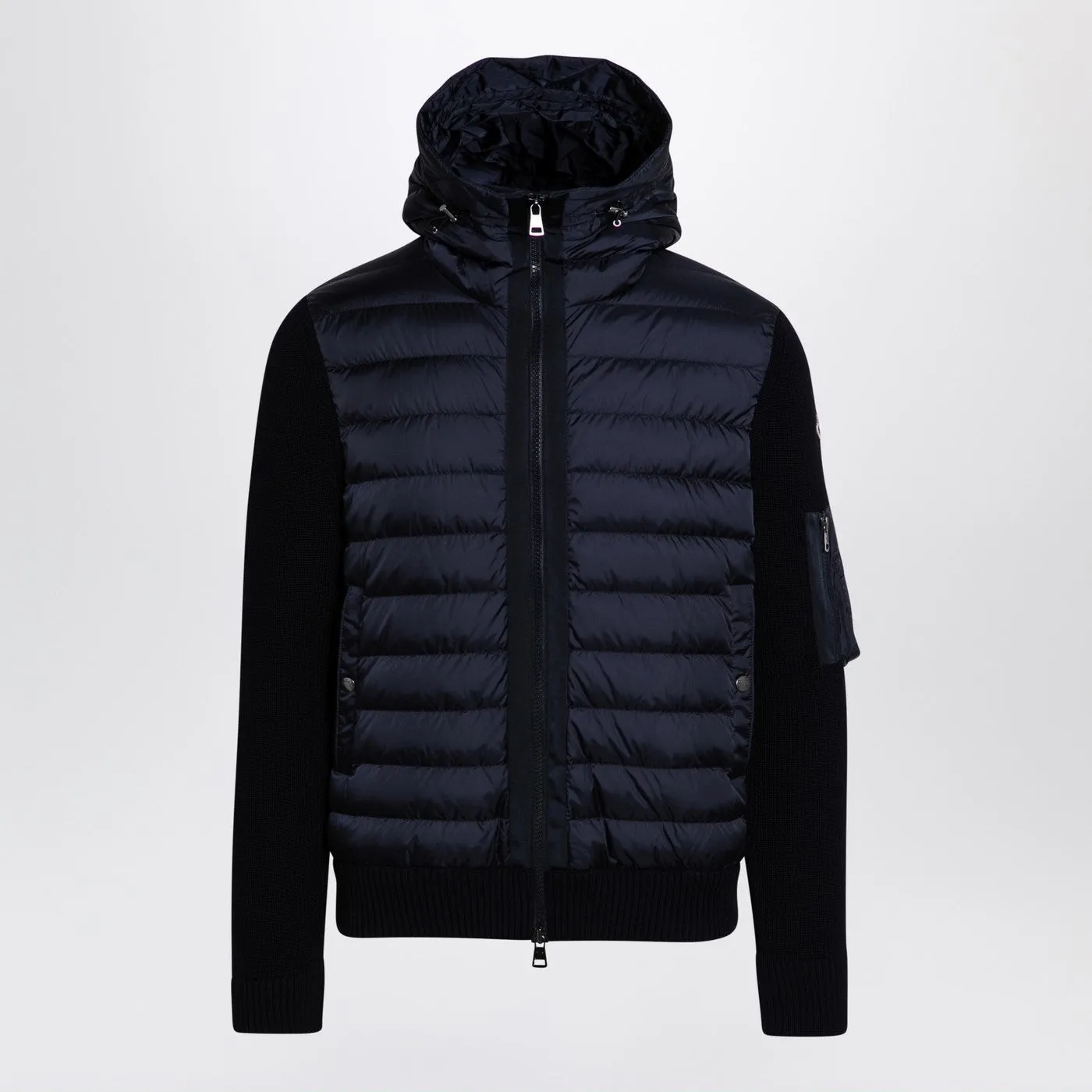 Moncler Blue Impied Zip Seltshirt