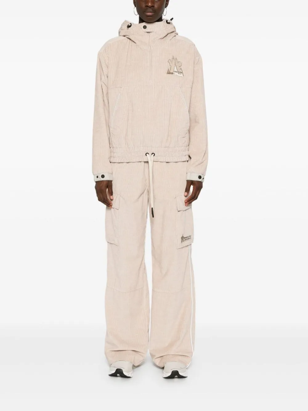 Moncler Grenoble-Pantaloni con applicazione