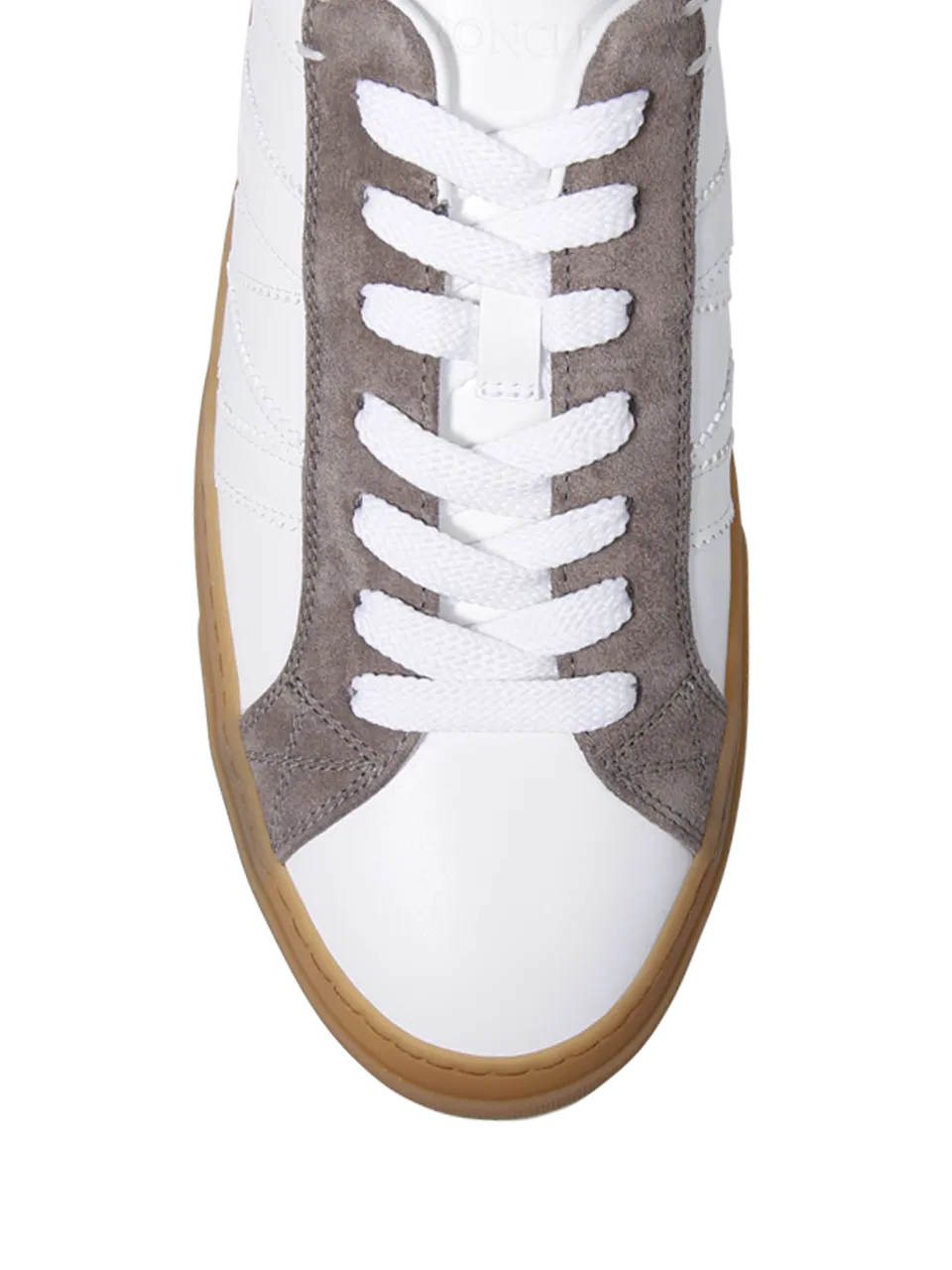  MONCLER  MEN MONCLER WHITE REAL LEATHER MONACO2 SNEAKERS