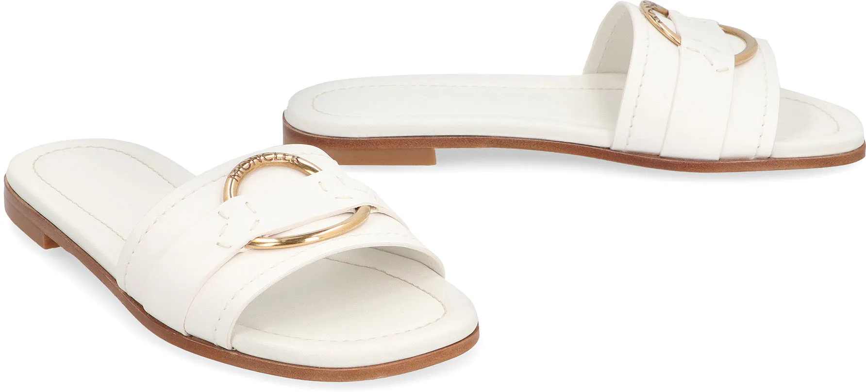 Moncler Slides Bell in pelle