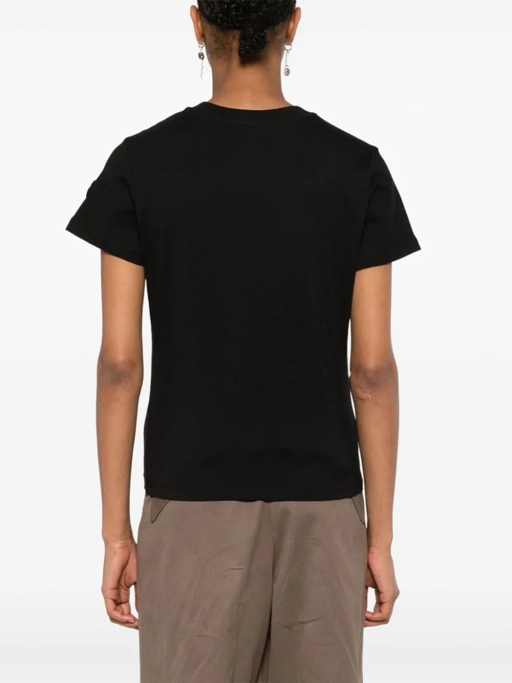 Moncler-T-shirt con decorazione di cristalli