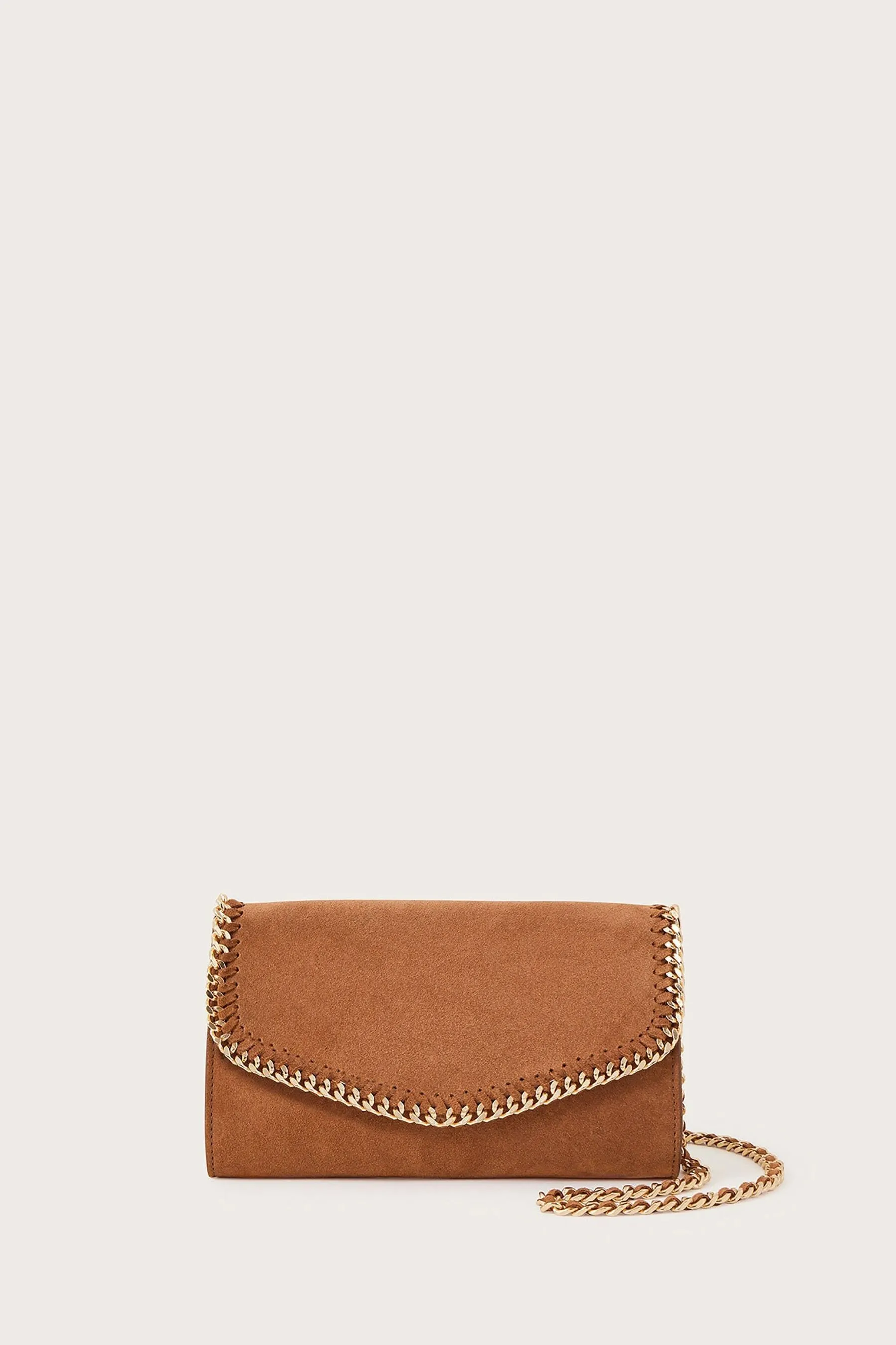 Monsoon - Borsa a tracolla scamosciata con catena