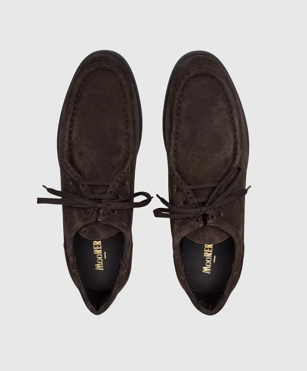 MooRER Scarpe derby OPPI in pelle scamosciata marrone OPPIP5