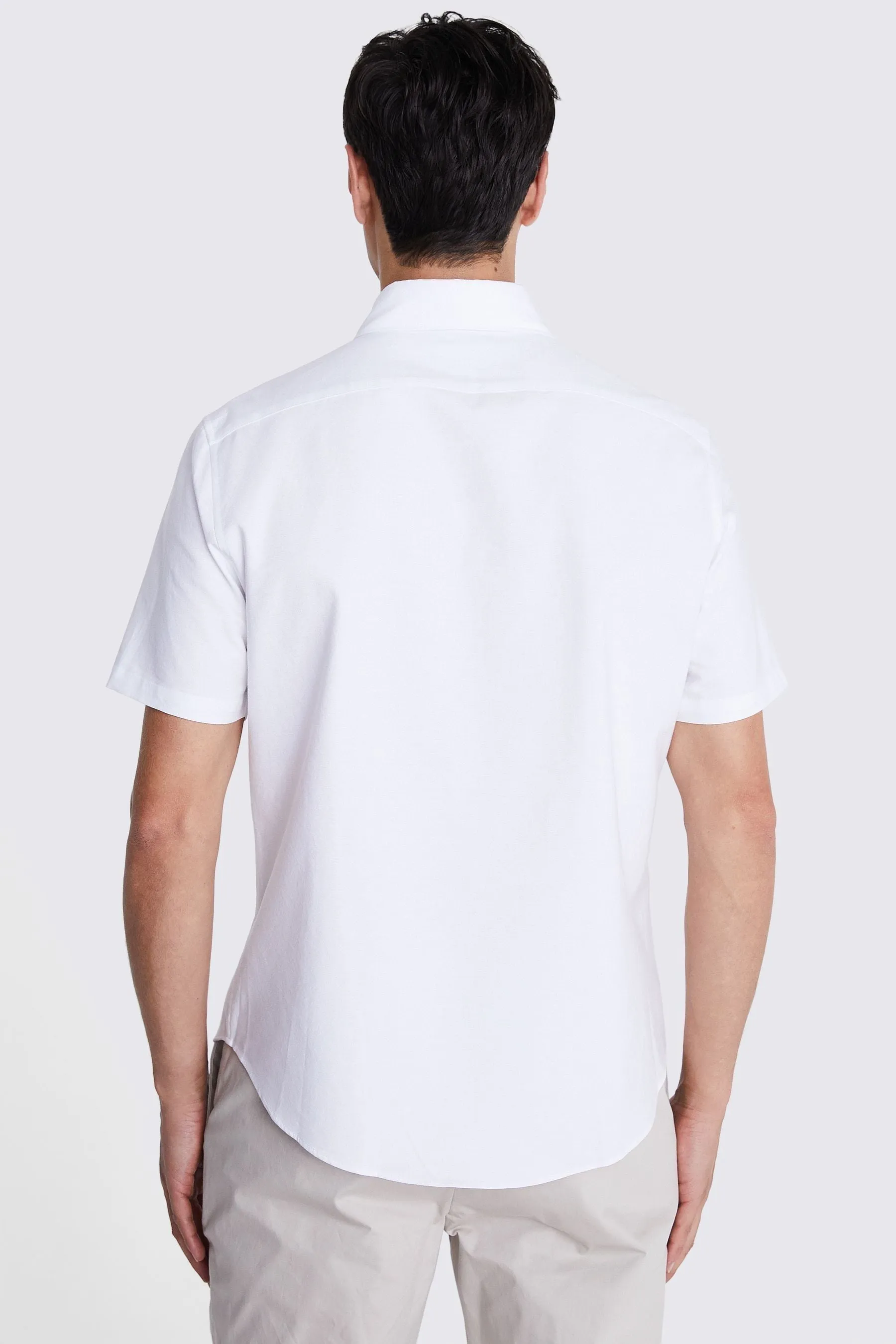 MOSS Manica corta - Camicia Oxford slavata