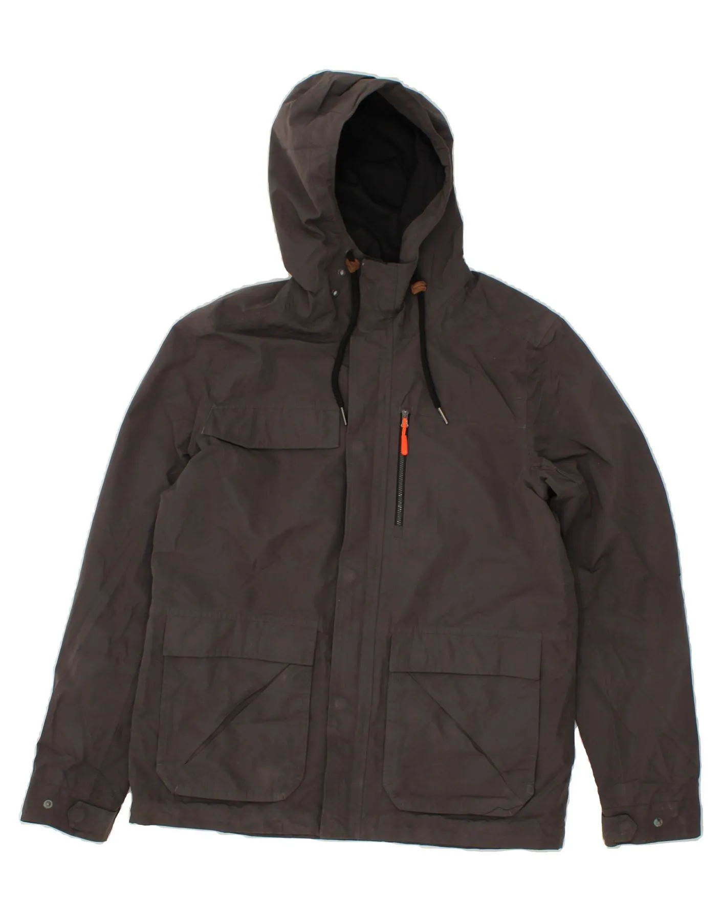 MOUNTAIN WAREHOUSE Mens Hooded Rain Jacket UK 36 Small Grey