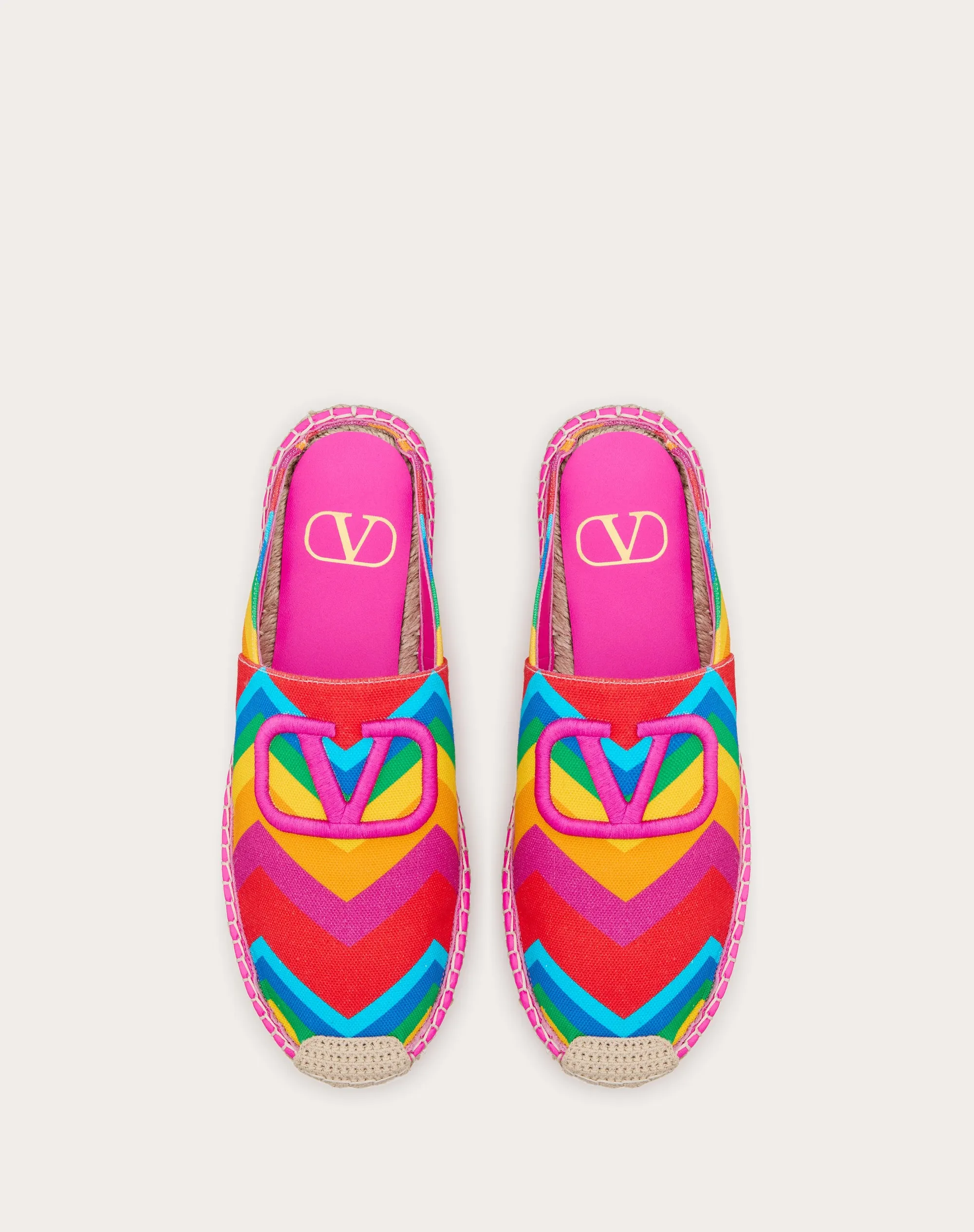 MULE VALENTINO GARAVANI ESCAPE IN CANVAS CON STAMPA CHEVRON24 25MM