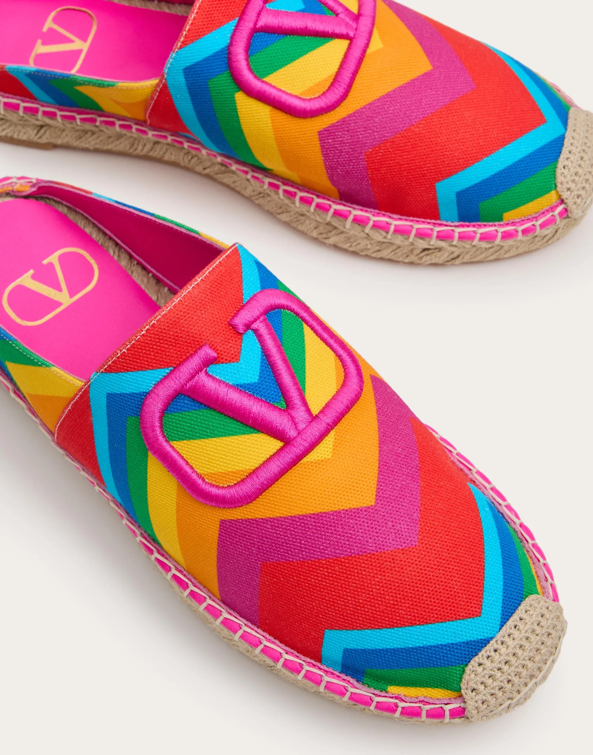 MULE VALENTINO GARAVANI ESCAPE IN CANVAS CON STAMPA CHEVRON24 25MM