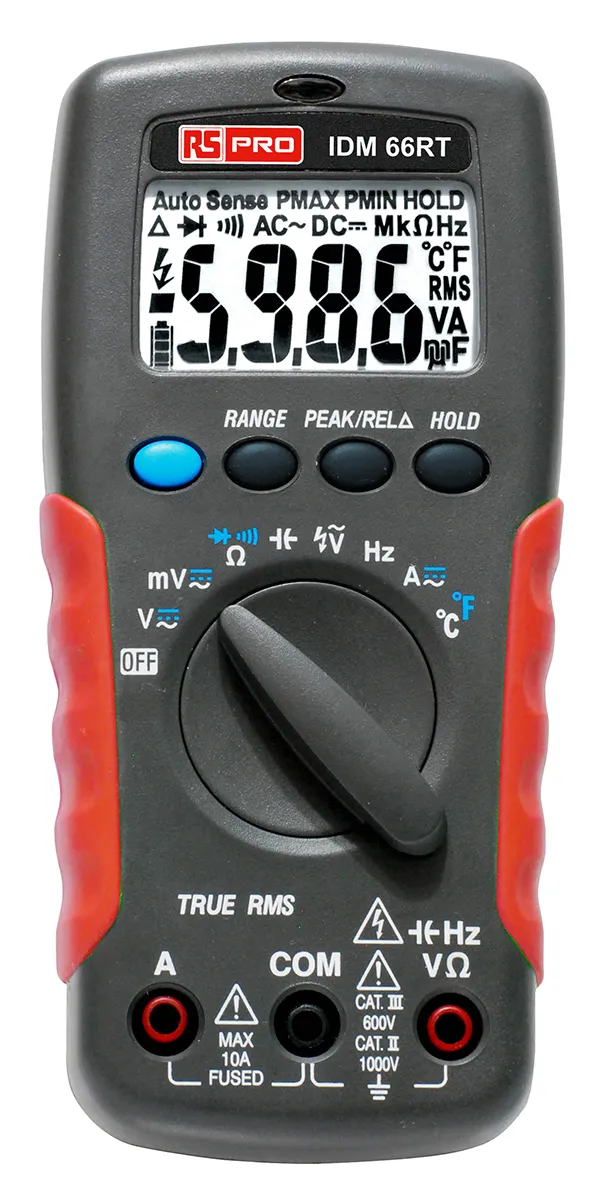 Multimetro digitale Portatile RS PRO IDM66RT, 1000V ca, 10A ca, CAT III, True RMS, Cert. ISO