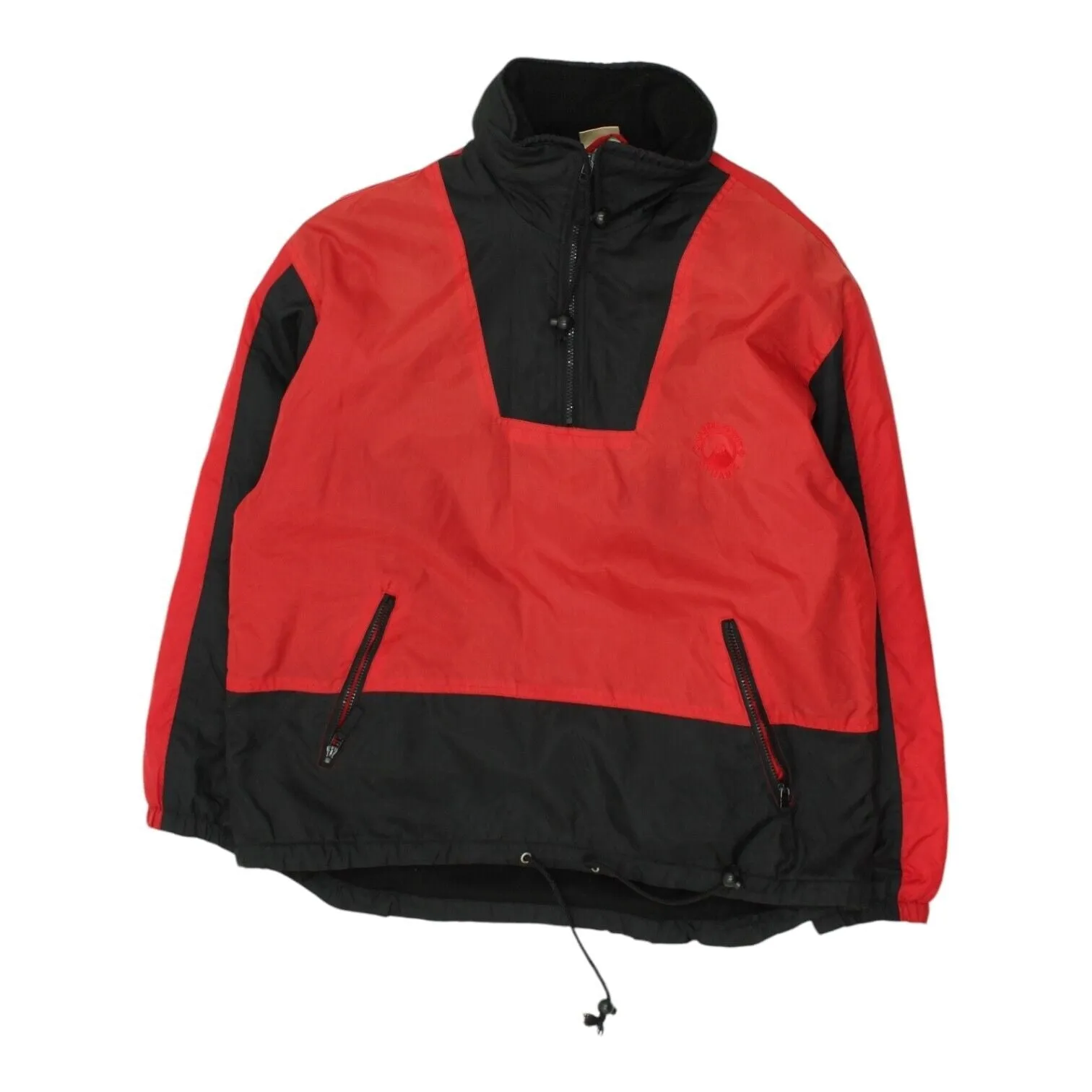 Nature Spirit Dynamic Mens Red Black Half Zip Jacket | Vintage 90s Tracksuit Top