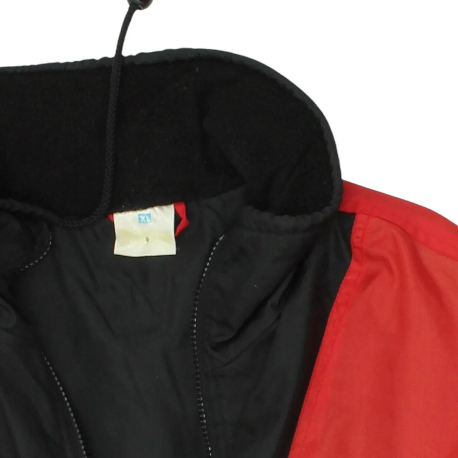 Nature Spirit Dynamic Mens Red Black Half Zip Jacket | Vintage 90s Tracksuit Top