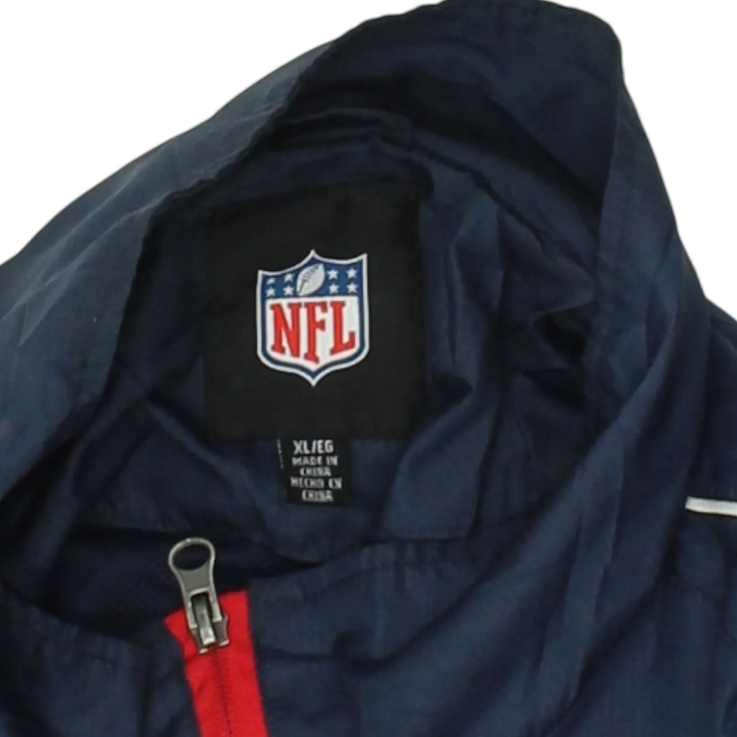 New England Patriots Mens Navy Jacket | Vintage NFL Tracksuit Top Sportswear