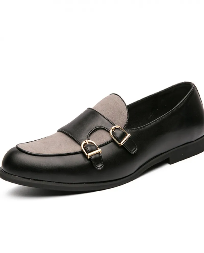 New Luxury Fashion Monk Strap Mix Colors Driving Shoes Uomo Slip On Casual Mocassini Business Formal Dress Calzature Zapatos