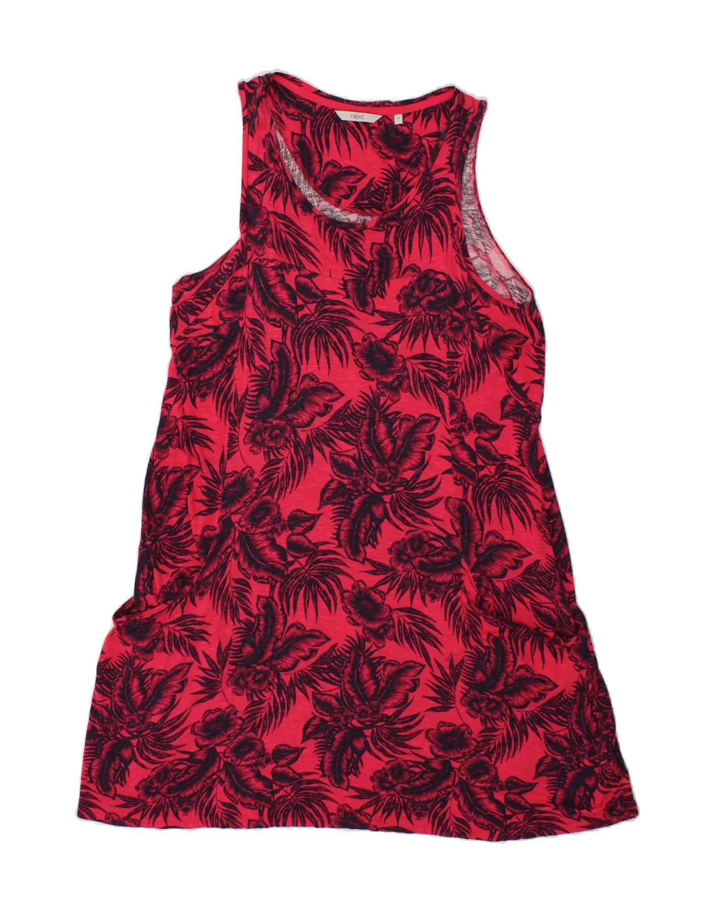 NEXT Womens Sleeveless Sundress UK 18 XL  Pink Floral Viscose