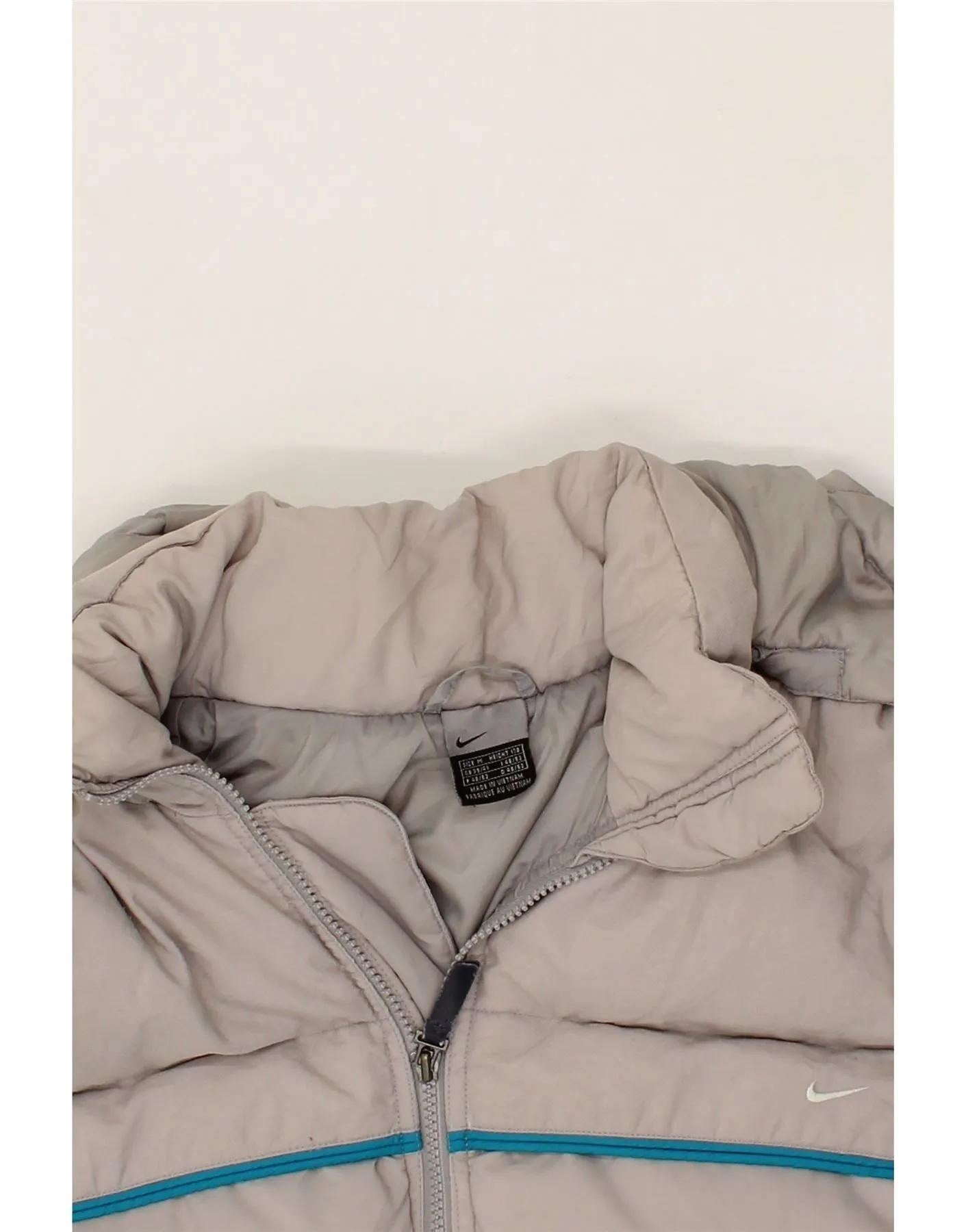 NIKE Mens Hooded Padded Jacket UK 39/41 Medium Grey