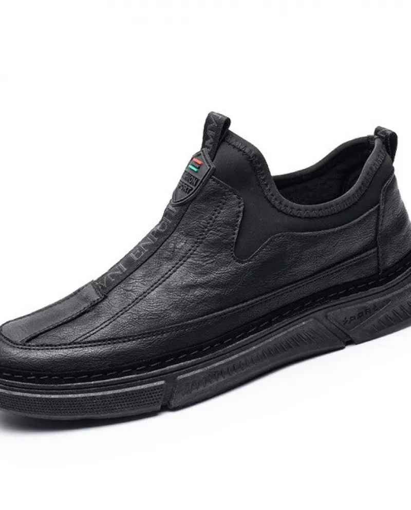 Nuove scarpe casual da uomo Moda slip on mocassini piatti in pile Semplice piattaforma antiscivolo Scarpe vulcanizzate comfort C