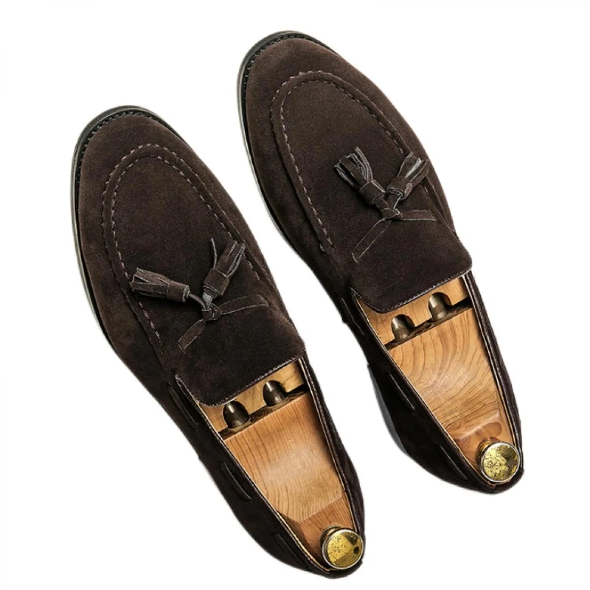 Nuovi mocassini nappe uomo scarpe formali floccaggio slip on primavera autunno punta tonda scarpe eleganti da uomo spedizione gr