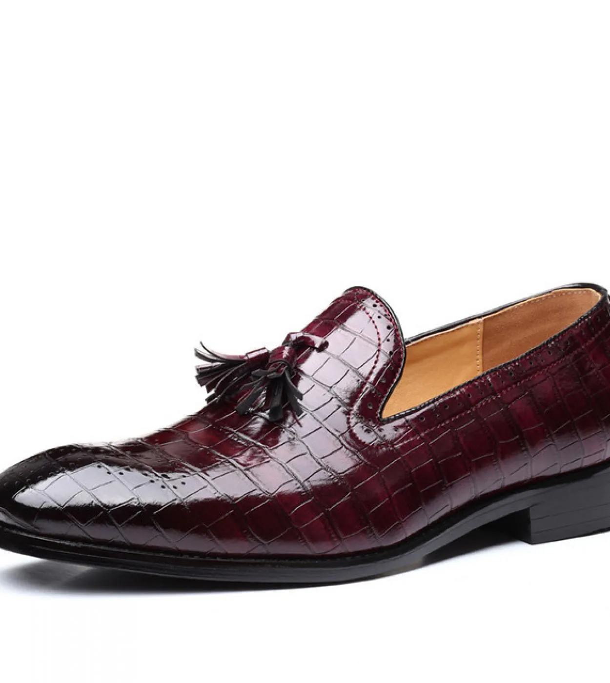Nuovi mocassini Scarpe da uomo Pu Tinta unita Moda Business Casual Party Daily Crocodile Pattern Nappa Scarpe eleganti traspiran