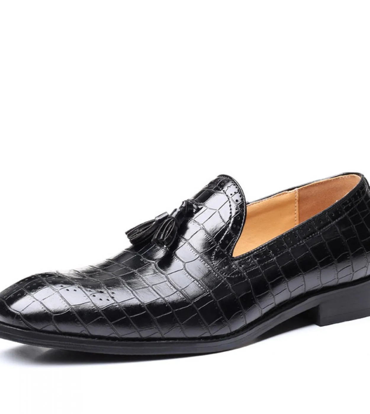 Nuovi mocassini Scarpe da uomo Pu Tinta unita Moda Business Casual Party Daily Crocodile Pattern Nappa Scarpe eleganti traspiran