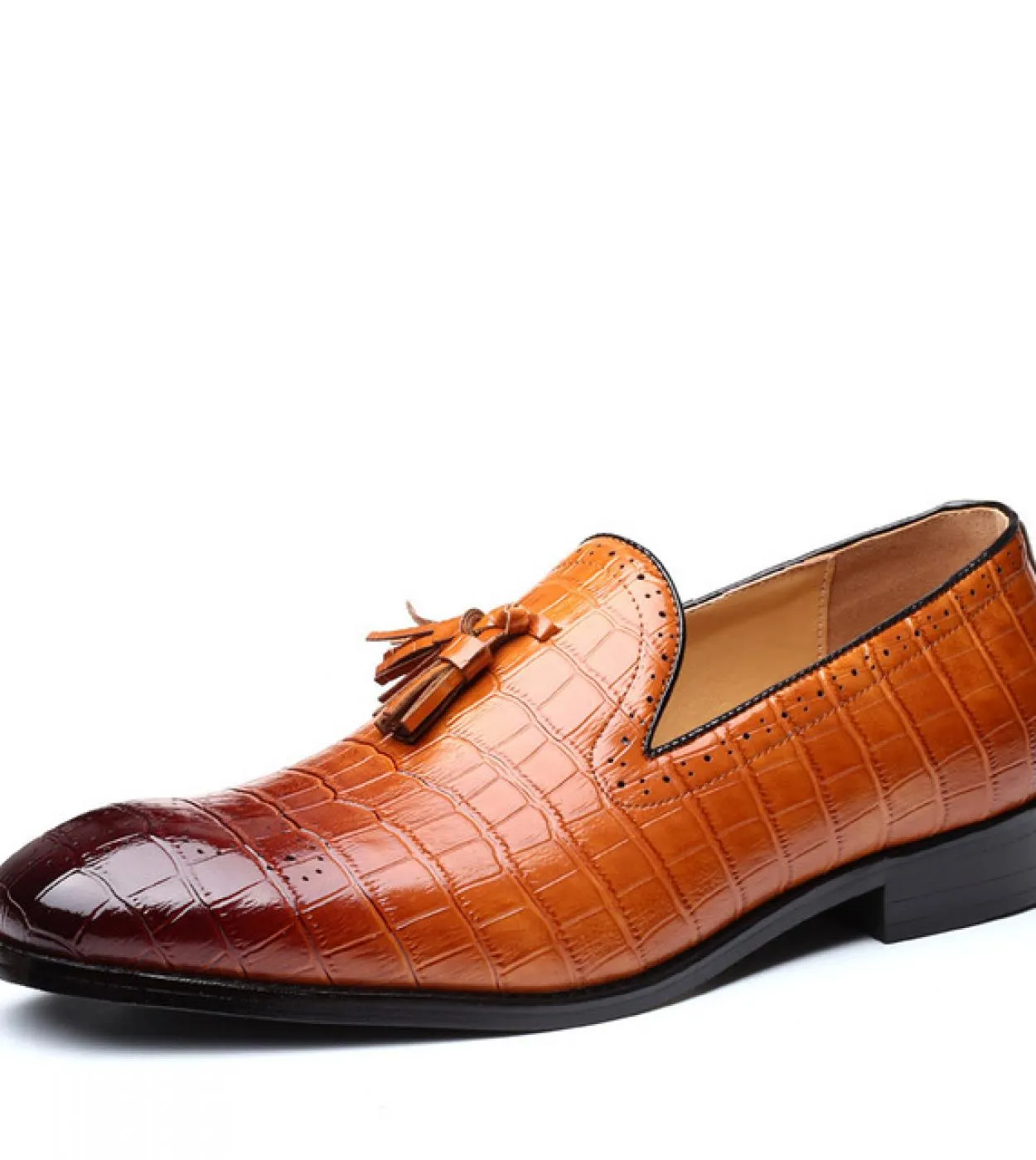 Nuovi mocassini Scarpe da uomo Pu Tinta unita Moda Business Casual Party Daily Crocodile Pattern Nappa Scarpe eleganti traspiran