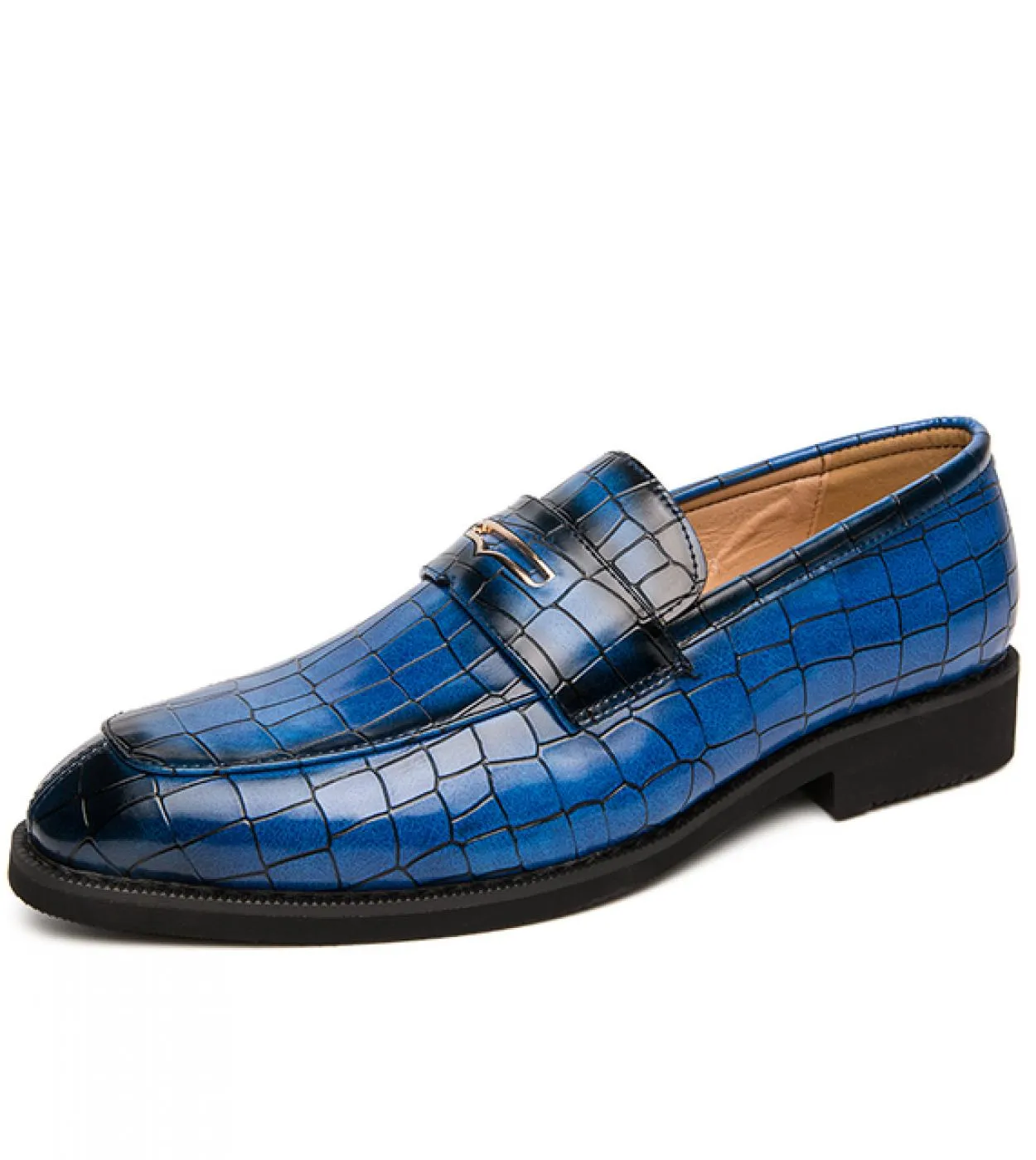 Nuovi mocassini Scarpe da uomo Pu Tinta unita Moda classica Casual Festa di nozze Coccodrillo quotidiano Modello Maschera Abito