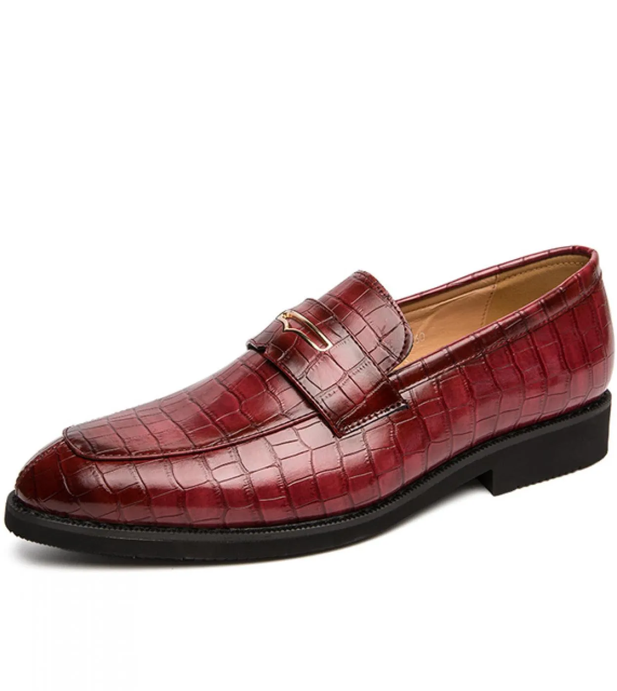 Nuovi mocassini Scarpe da uomo Pu Tinta unita Moda classica Casual Festa di nozze Coccodrillo quotidiano Modello Maschera Abito