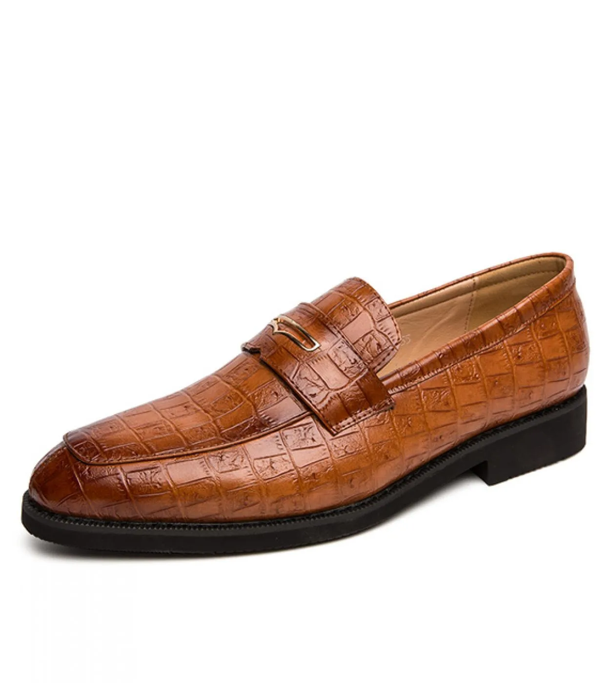 Nuovi mocassini Scarpe da uomo Pu Tinta unita Moda classica Casual Festa di nozze Coccodrillo quotidiano Modello Maschera Abito