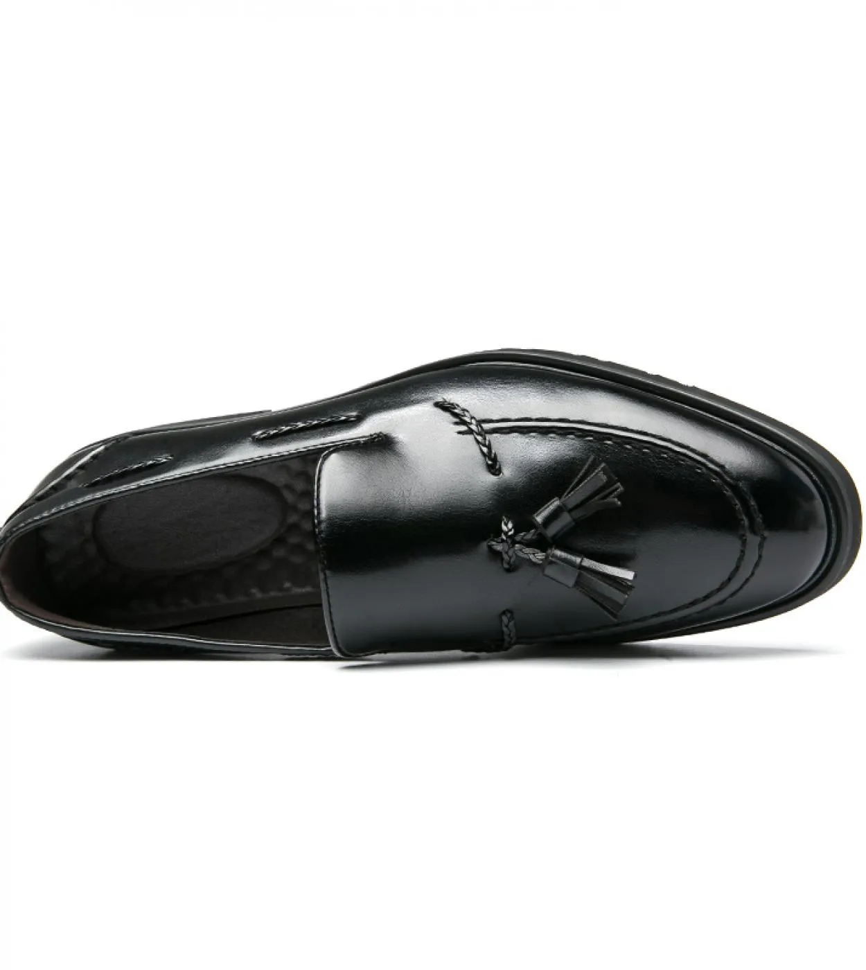 Nuovi mocassini scarpe da uomo Pu tinta unita moda classico business casual matrimonio pendolarismo punta tonda scarpa con nappe