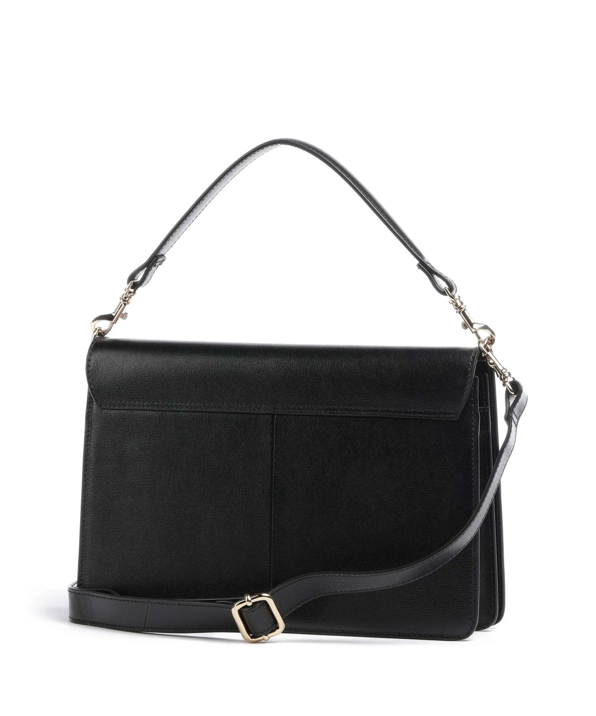  Núnoo Florence Cupid Borsa a mano pelle di vacchetta saffiano nero  