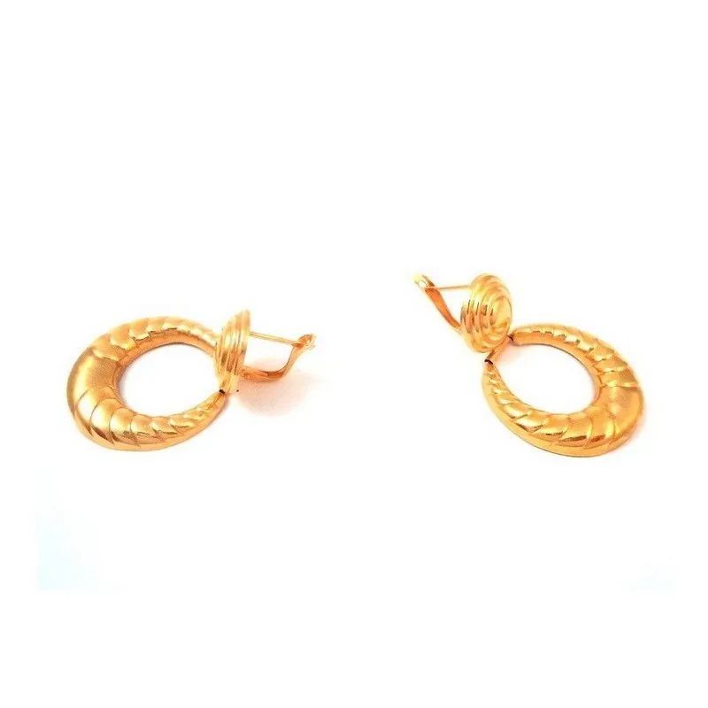 ORECCHINI IN ORO GIALLO 18 KT CON CHIUSURA A MONACHELLA