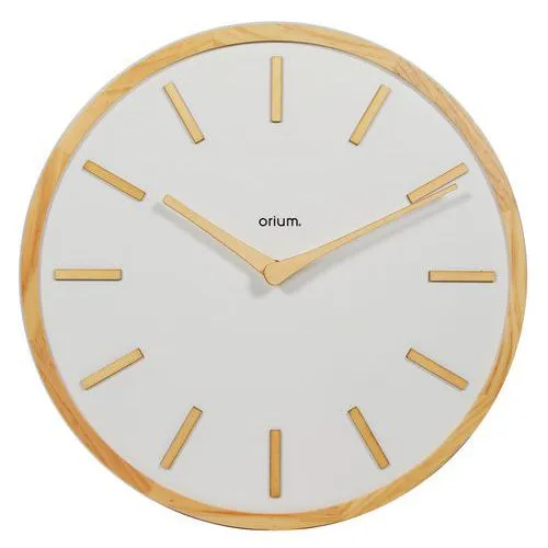 Orologio 30 cm Elegance in legno bianco - Orium