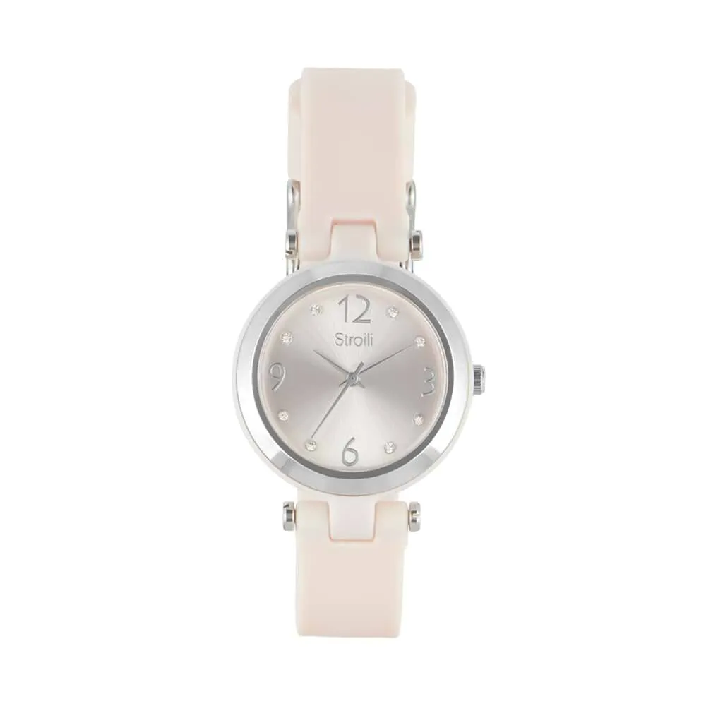 Orologio Al Quarzo Stroili Brighton Cassa Rotonda Plastica Rosa 32 mm Quadrante Rosa Cinturino Silicone Rosa