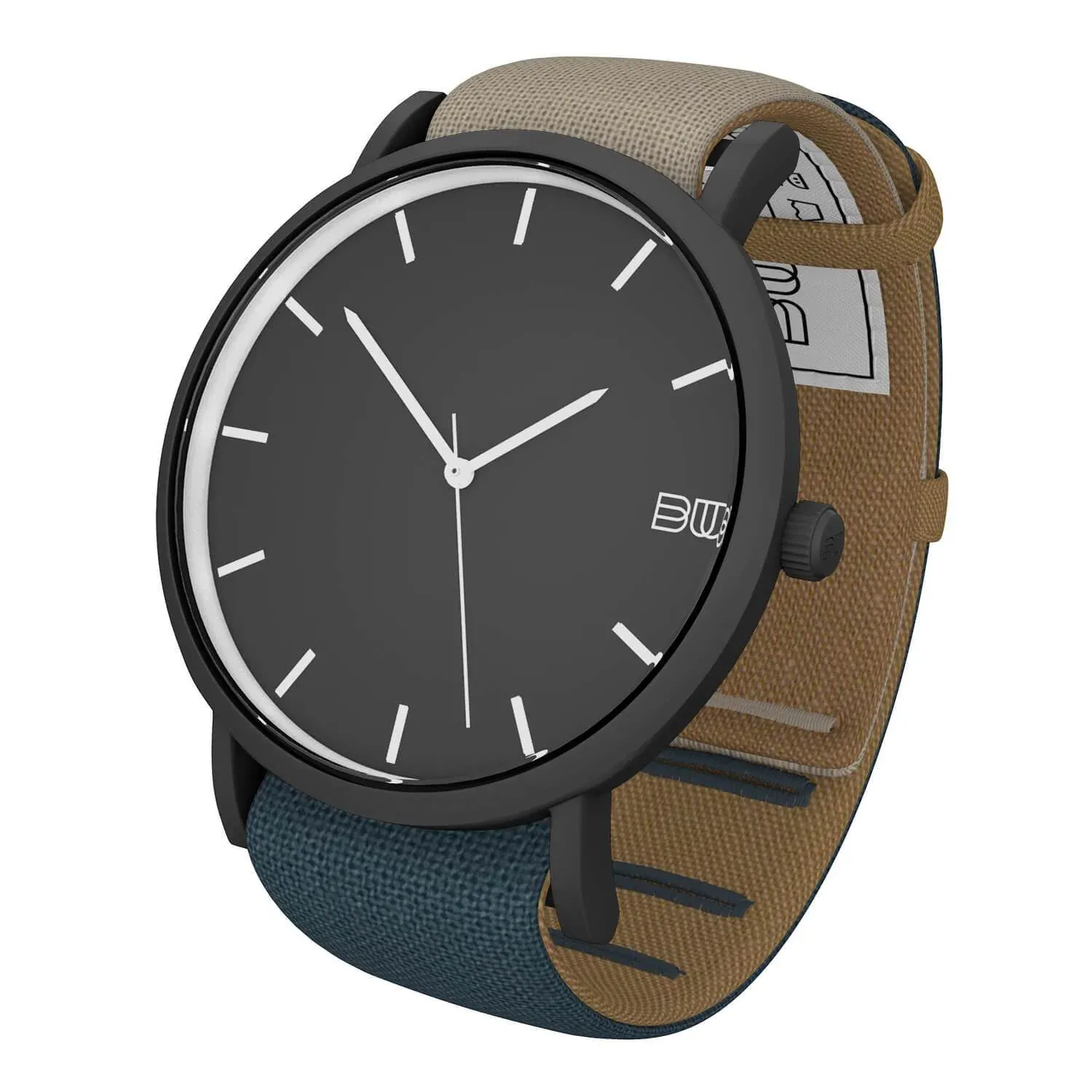 Orologio Uomo Button Watch in Lega e Tessuto