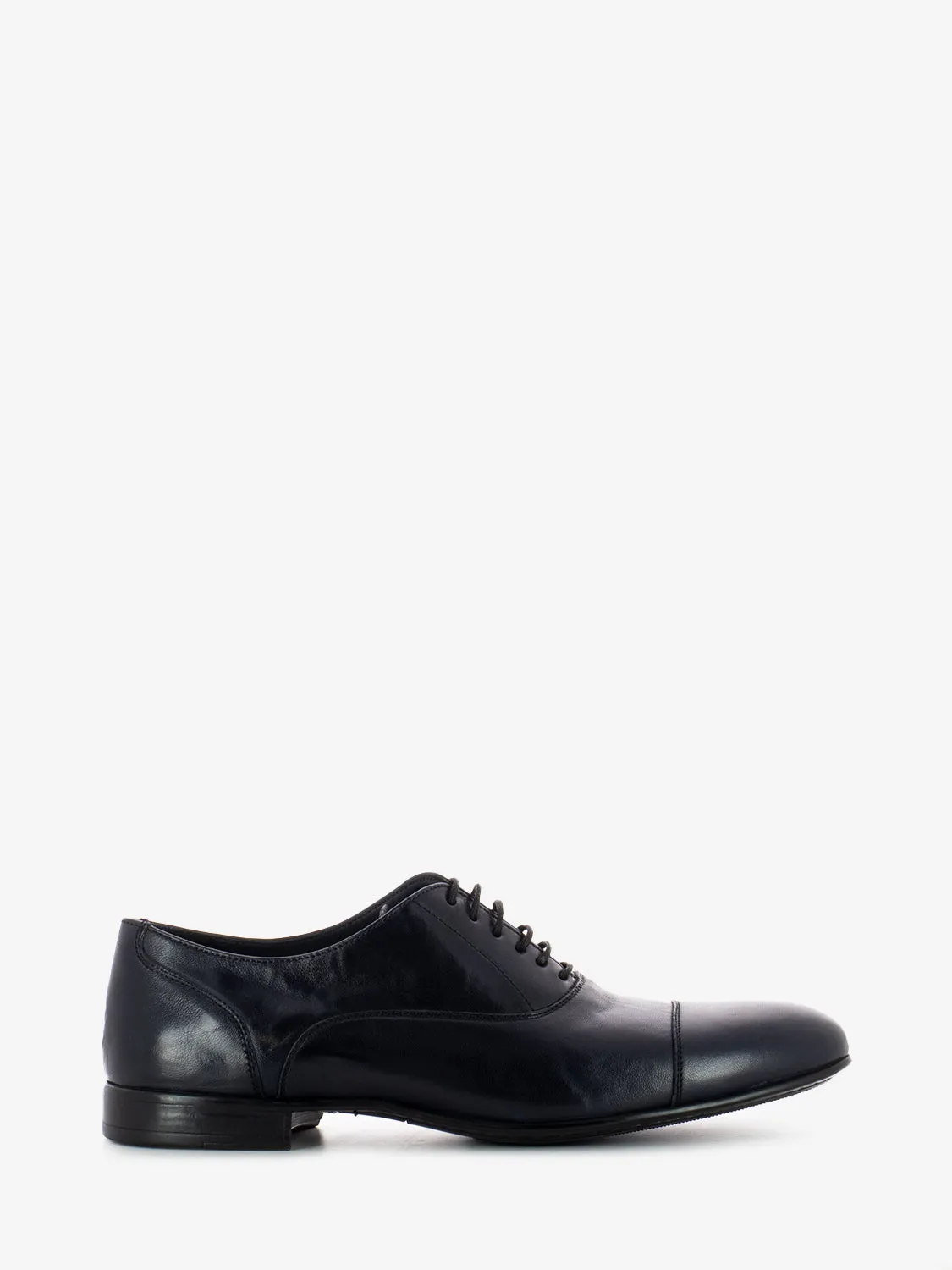 Oxford Anilux nere in pelle blu