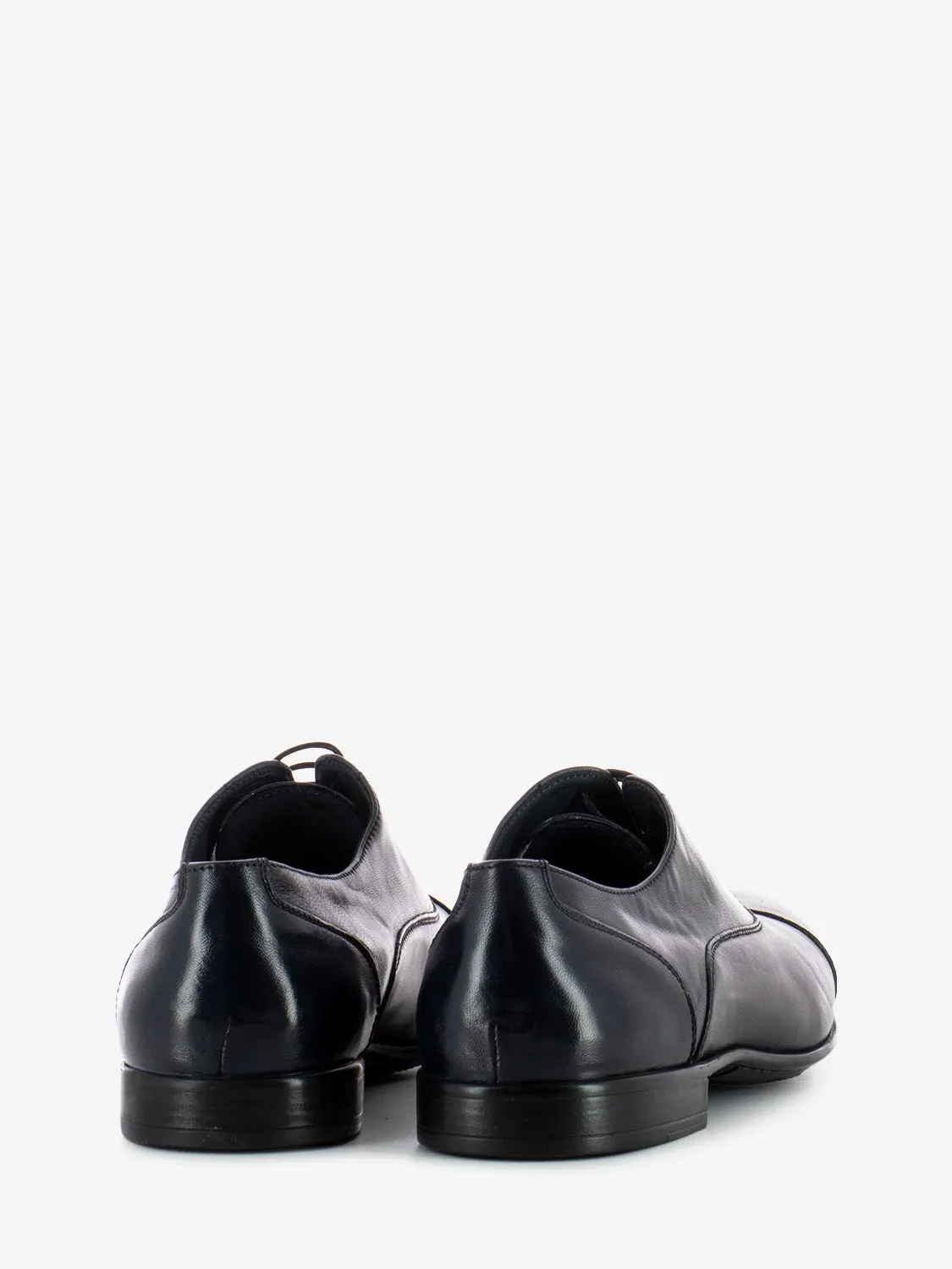 Oxford Anilux nere in pelle blu