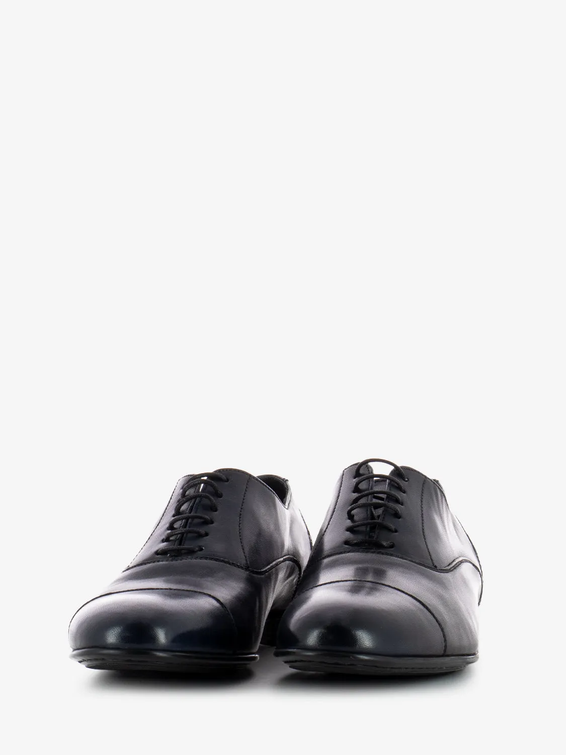 Oxford Anilux nere in pelle blu