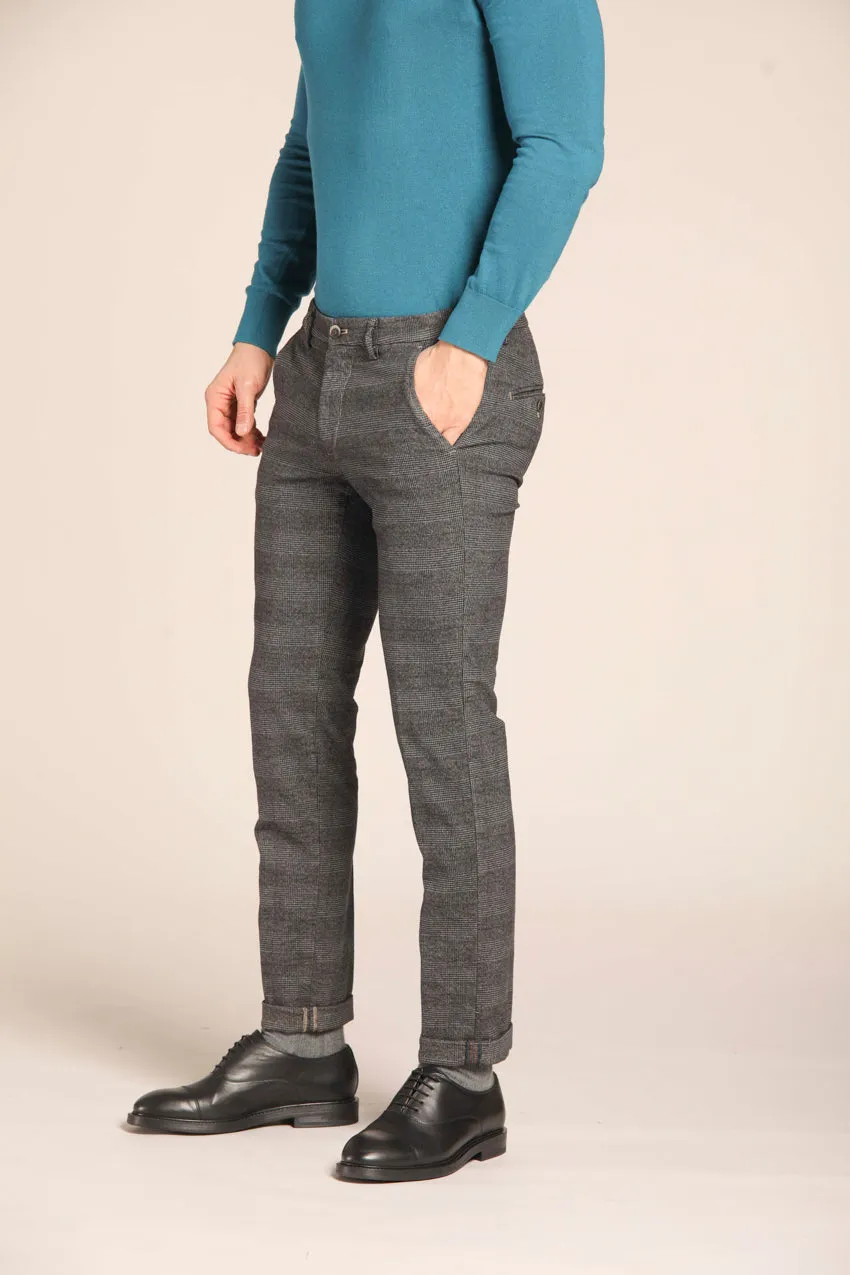 Pantalon chino en coton extensible Torino Style homme avec motif chevron délavé coupe slim