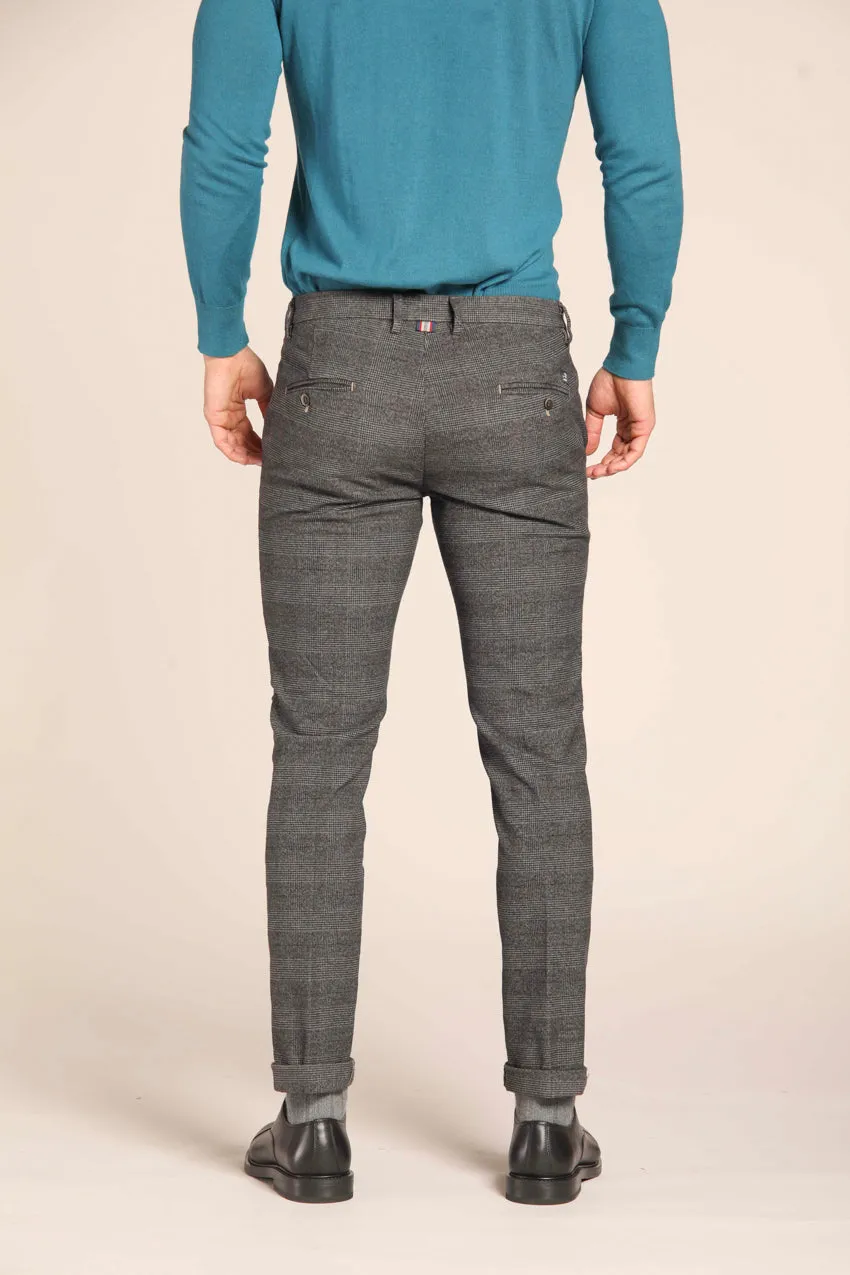 Pantalon chino en coton extensible Torino Style homme avec motif chevron délavé coupe slim