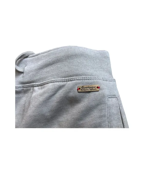 Pantalone Felpa Non Garzata Grigio Melange Chiaro