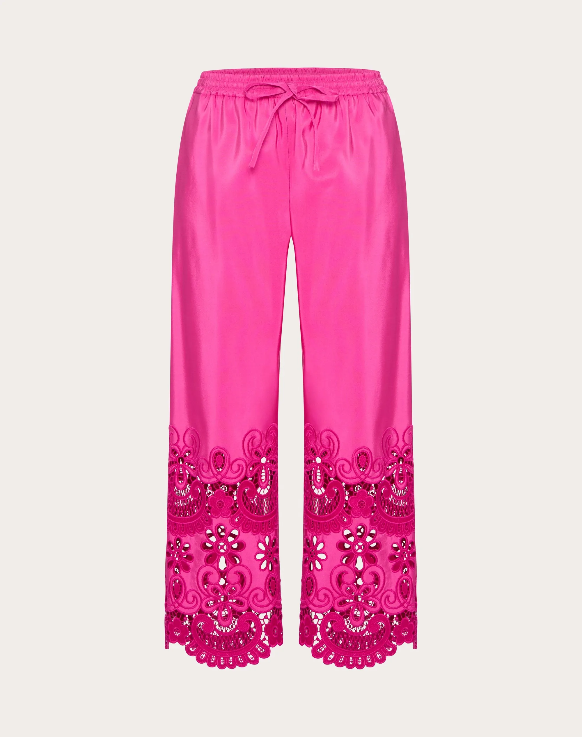 PANTALONE IN FAILLE VALENTINO BRODERIE