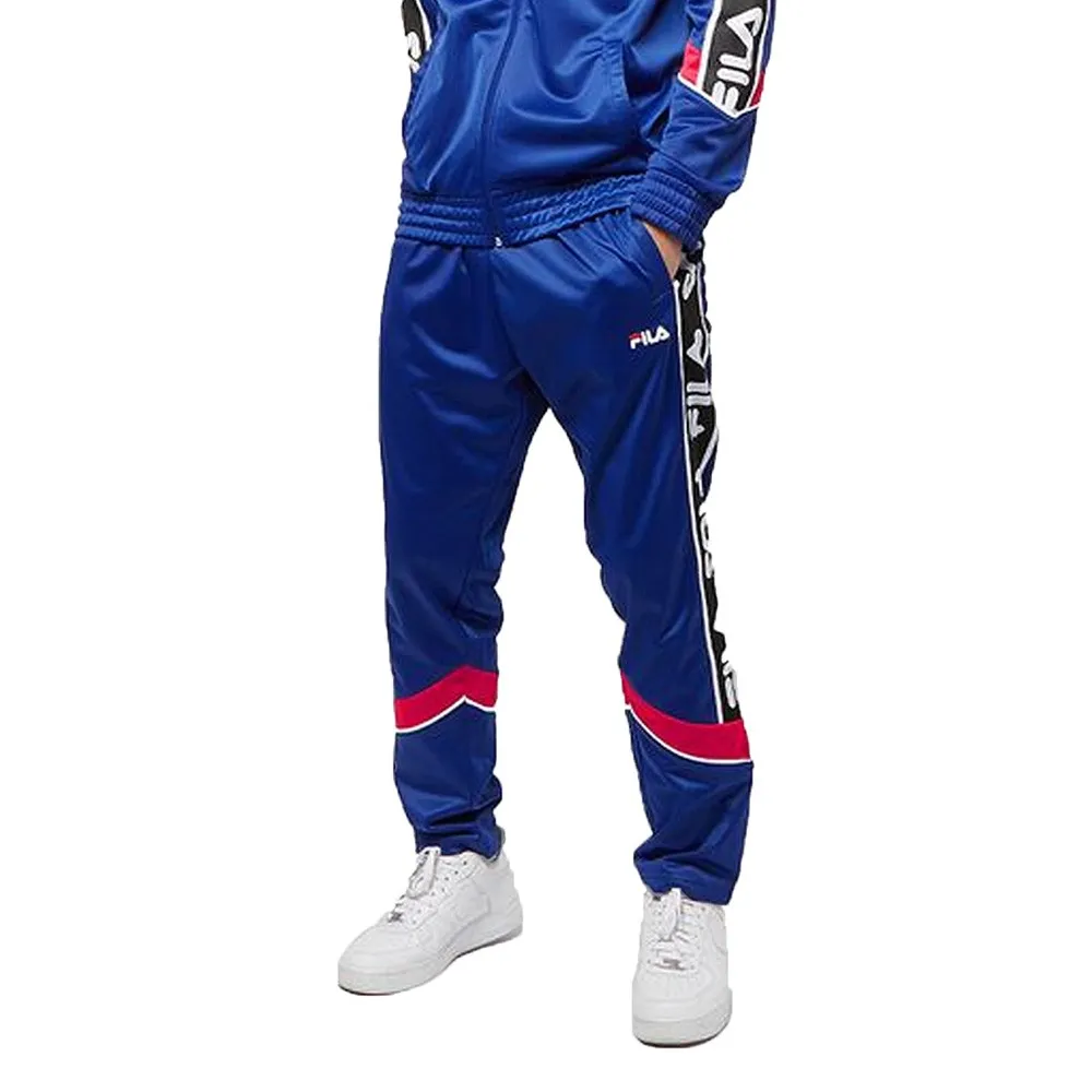 Pantalone Tuta Uomo Fila Ted con Strisce Colore Blu - 687707A486