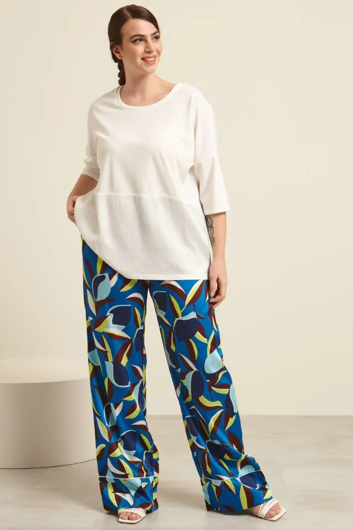 Pantaloni in twill stampato