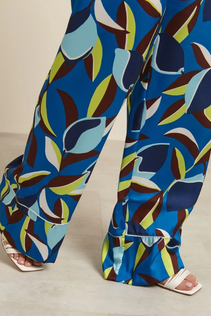 Pantaloni in twill stampato
