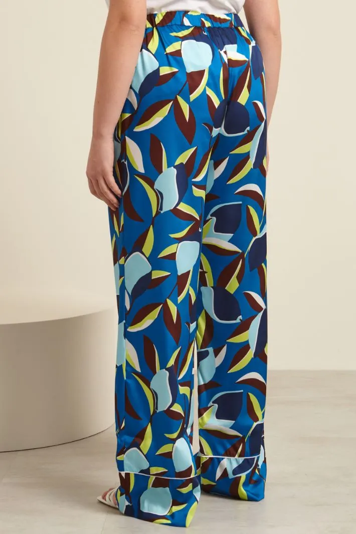 Pantaloni in twill stampato